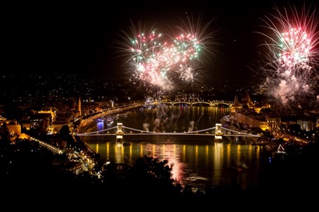 Celebrating St. Stephen's Day 20th August in Budapest