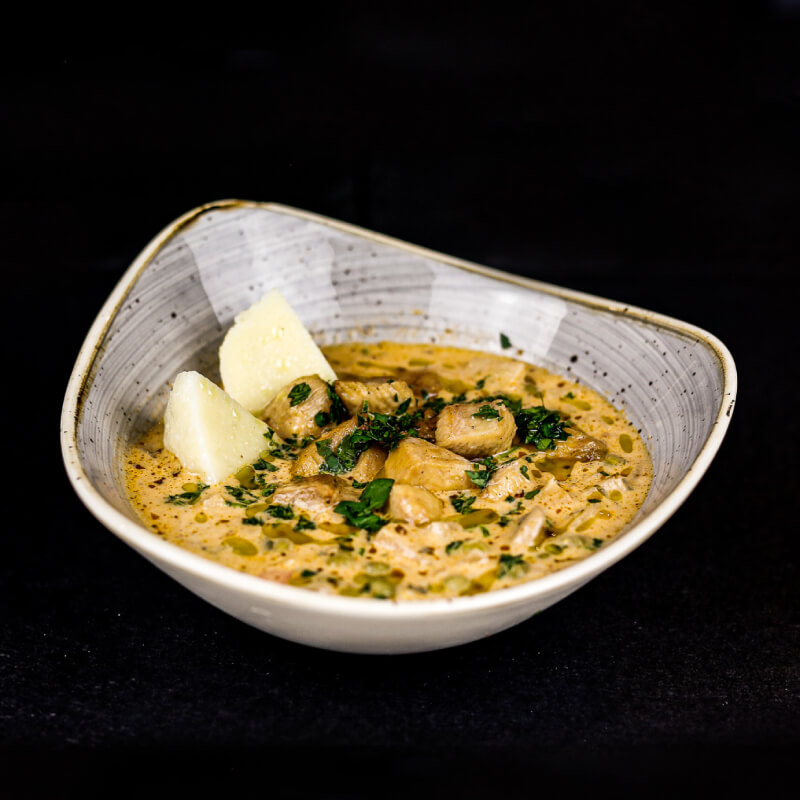 Veal ragout soup with potato dumplings from Nyírség (1)