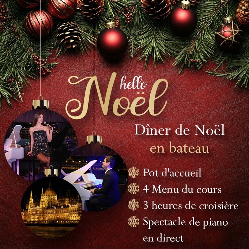 Dîner-croisière de Noël à Budapest