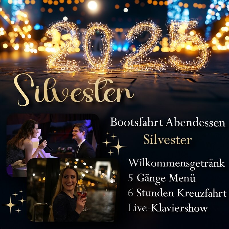 Silvester Bootsfahrt Budapest mit Abendessen